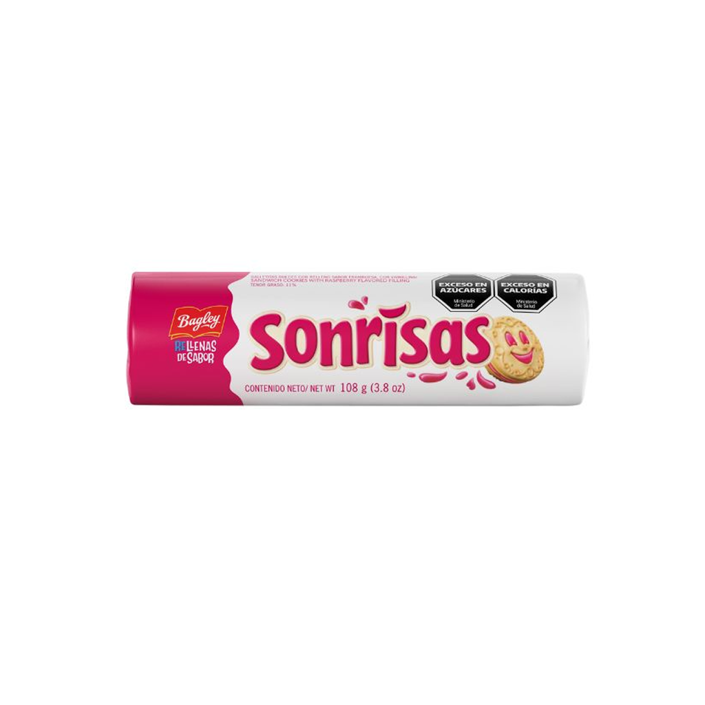 GALL.SONRISAS FRAMBUESA X 108G
