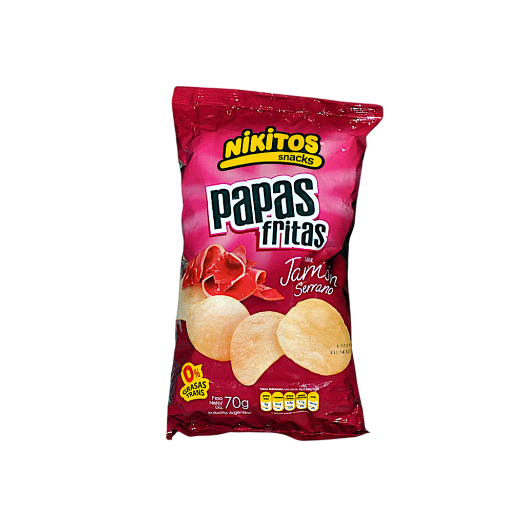 PAPAS FRITAS NIKITOS JAMON SERR X65G