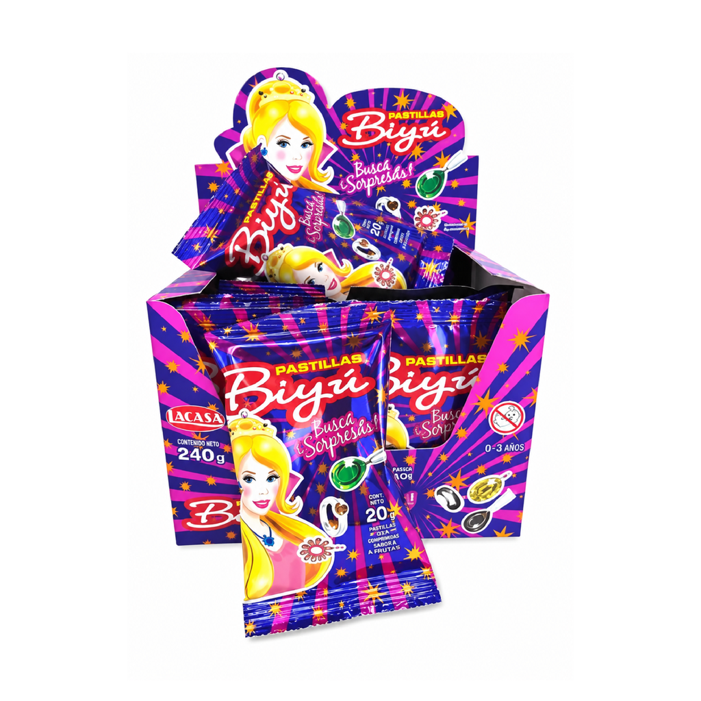[2376]  PASTILLAS BIYU TUTTI FRUTTI X 12 U