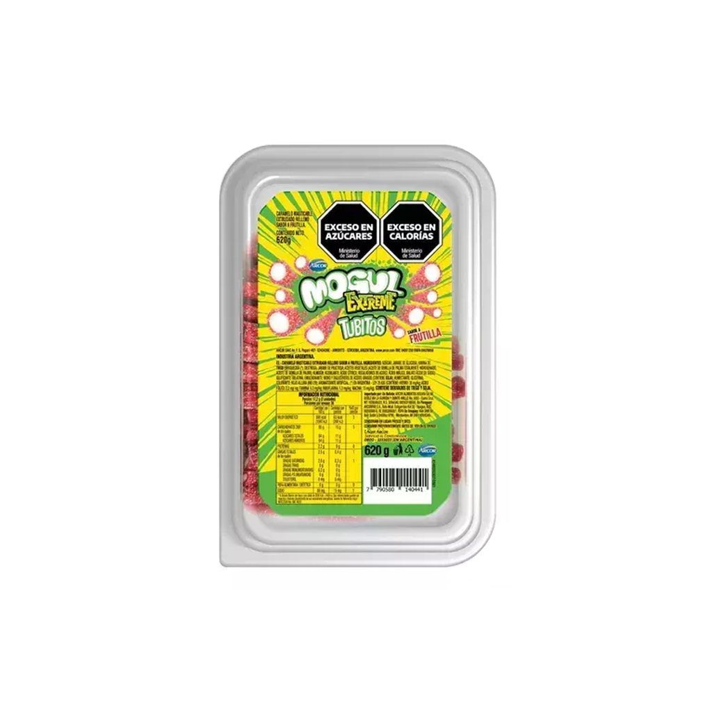 MOGUL EXTREME TUBITOS FRUTILLA X 620G