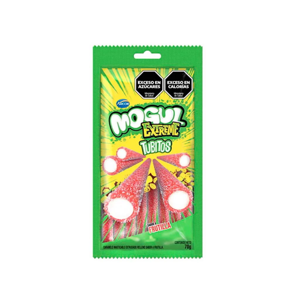 MOGUL EXTREME TUBITOS FRUTILLA X70G