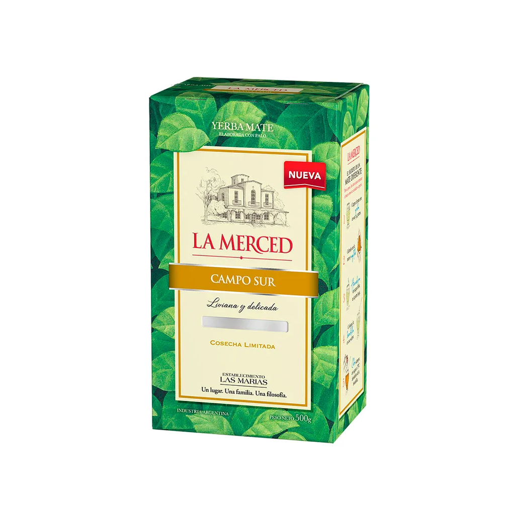 YERBA MATE LA MERCED CAMPO SUR  1/2 KILO