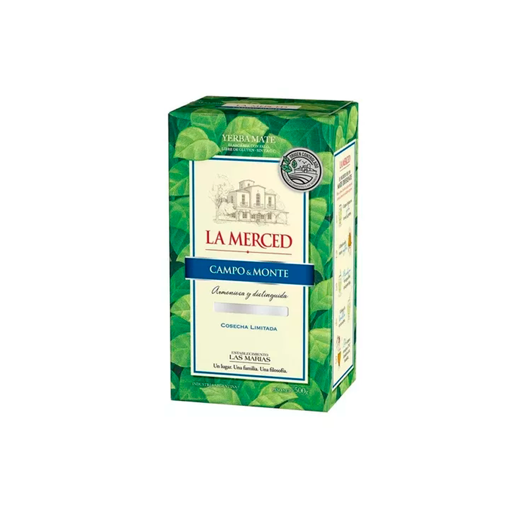 YERBA MATE LA MERCED CAMPO&MONTE 1/2 KILO