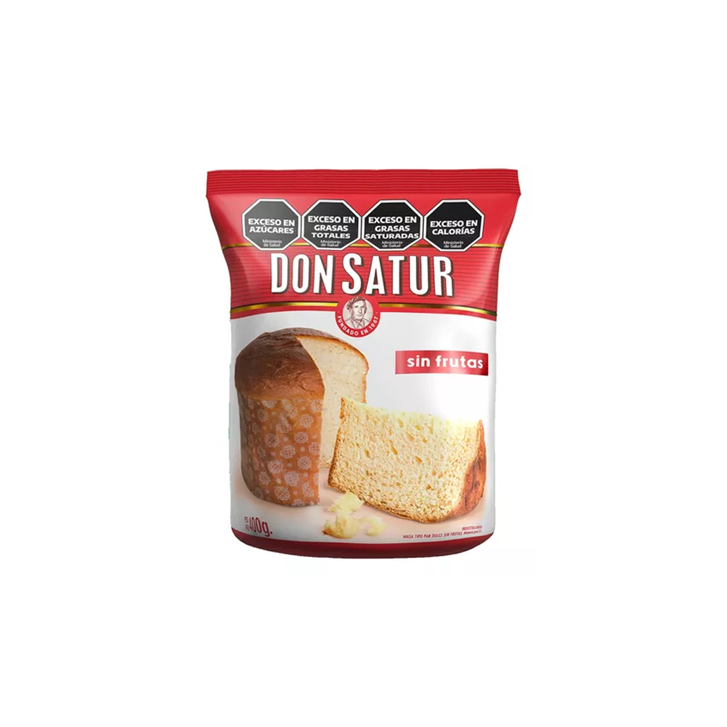 PAN DULCE DON SATUR SIN FRUTAS X 400GS