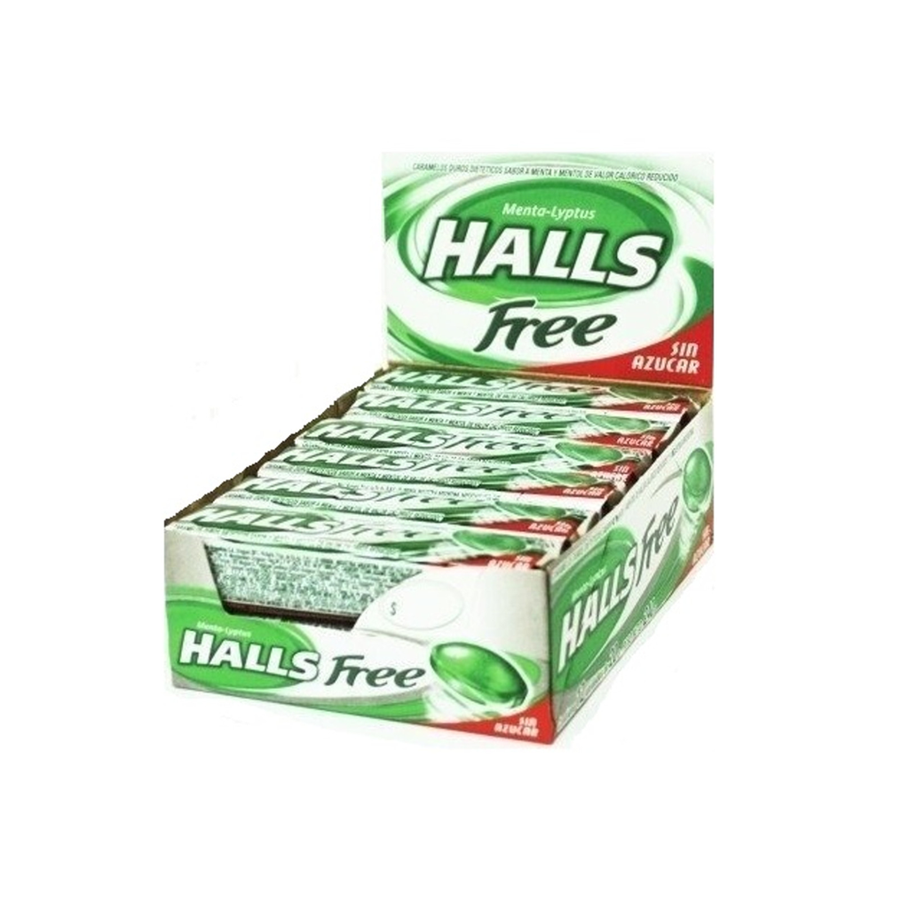 PAST.HALL'S FREE MENTA X 12.