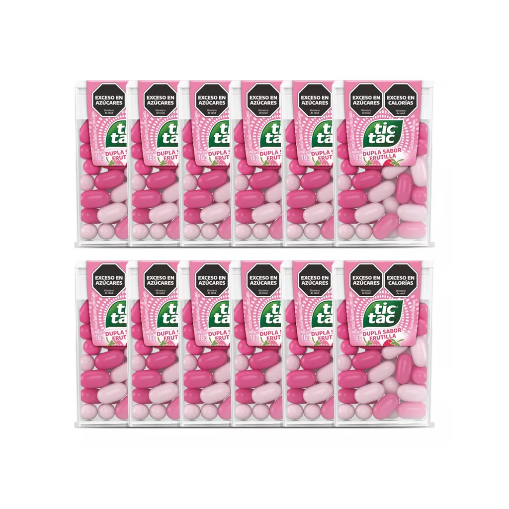 TIC TAC DUPLA FRUTILLA X 12U.