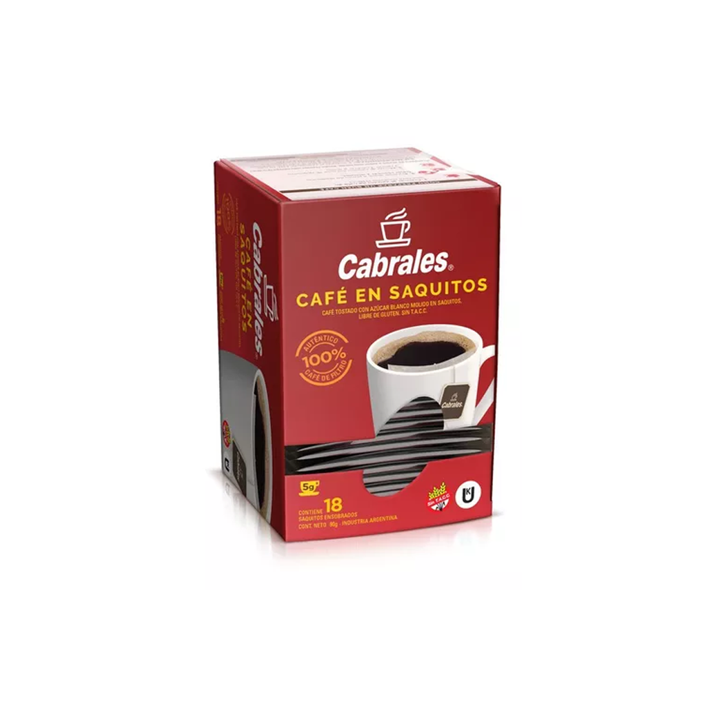 CABRALES CAFE EN SAQUITOS 18X5G