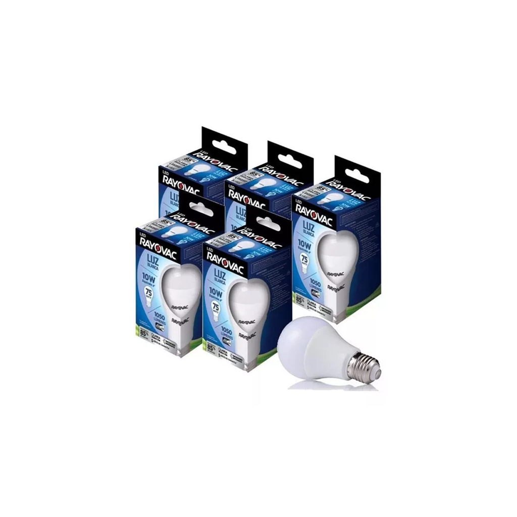 LED RAYOVAC 10W LUZ BLANCA X 6U