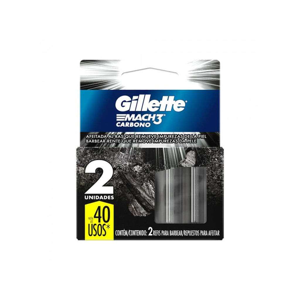 CARTUCHO MACH 3CARBONO  X 2U.
