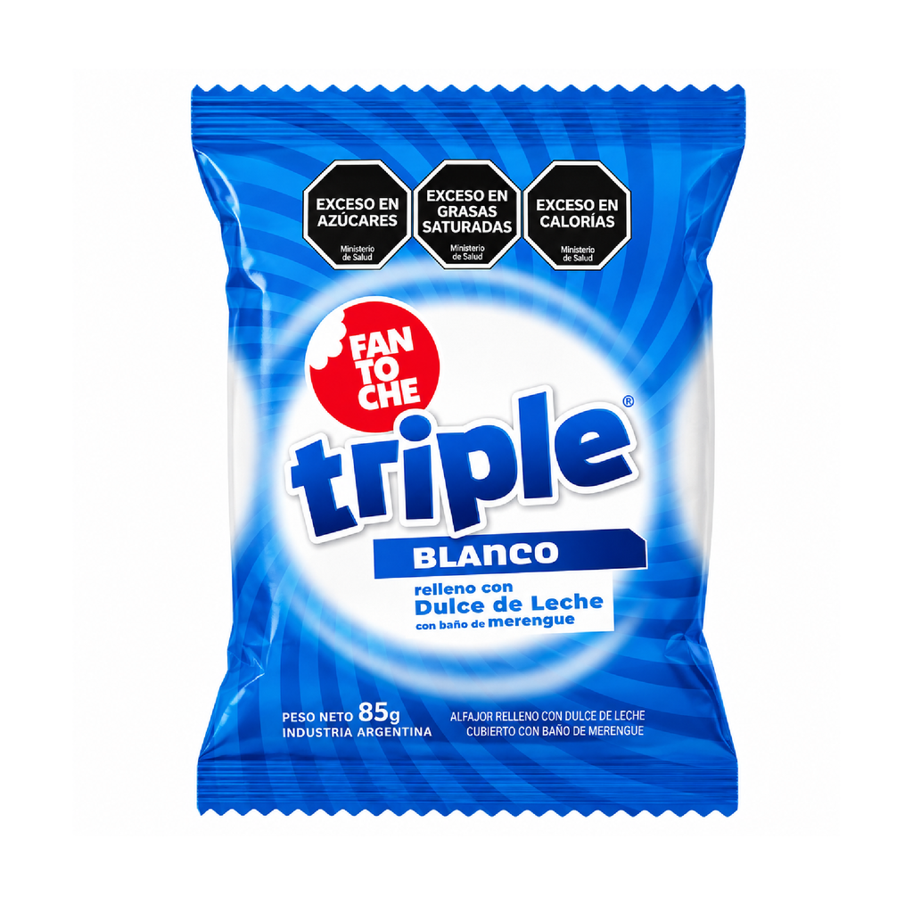 ALFAJOR FANTOCHE BLANCO TRIPLE X 12 U
