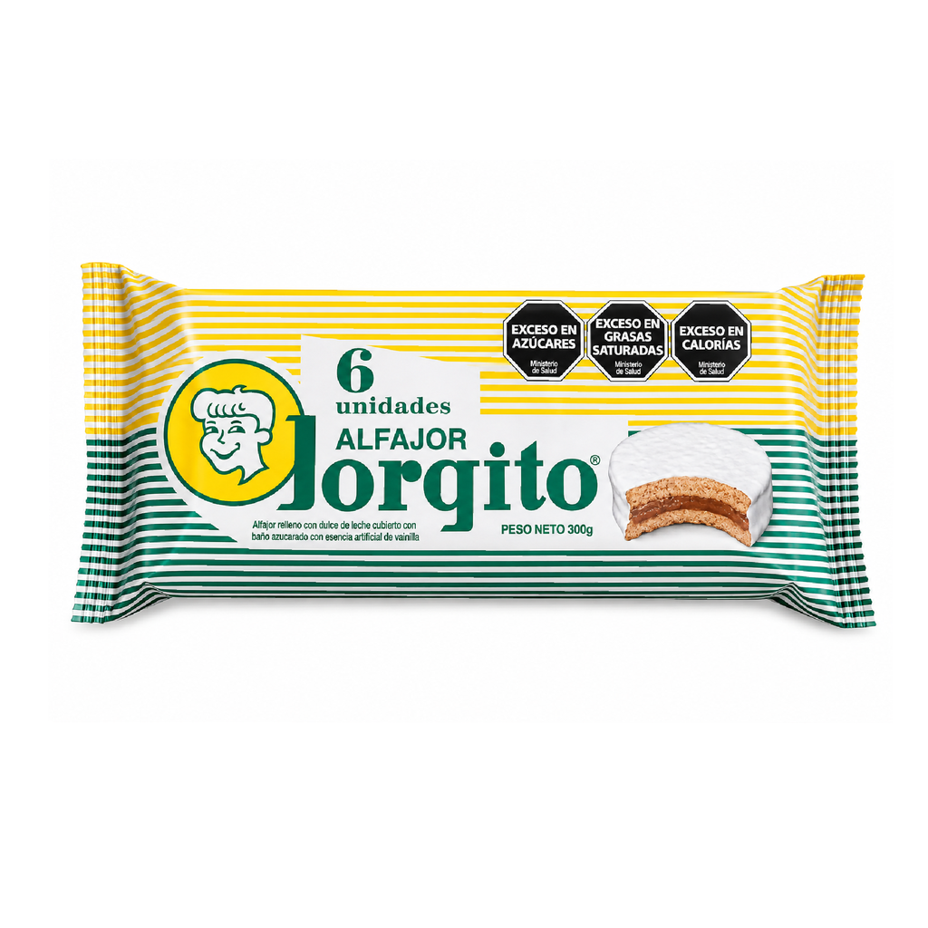 ALFAJOR JORGITO BLANCO X 6 U ART.7