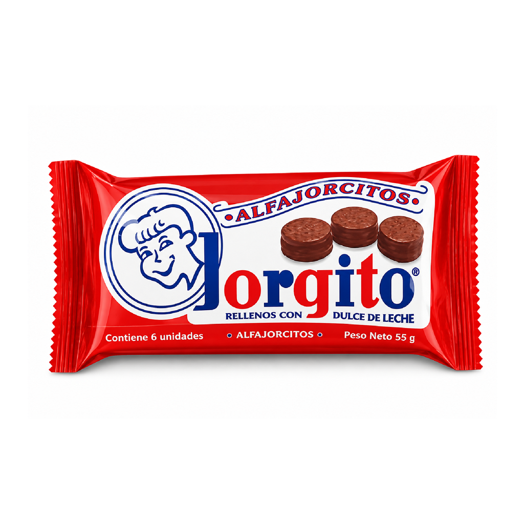 ALFAJOR JORGITO MINI CHOCOLATE X 6 U ART.54