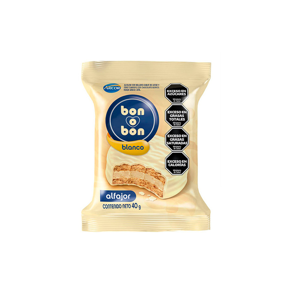 ALFAJOR B O B SIMPLE BCO X 40G