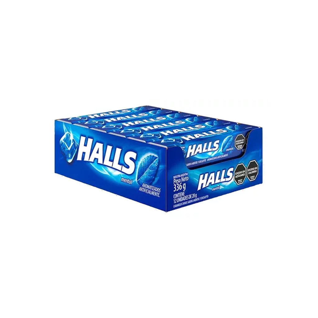 CARAM.HALLS MENTHO  X 12U.