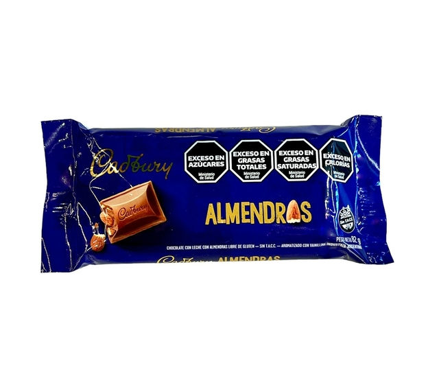 CHOC.CADBURY ALMENDRAS X 82G