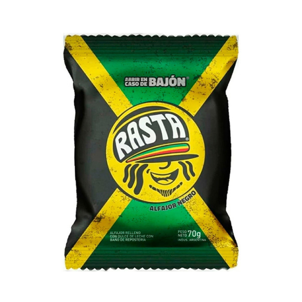 ALFAJOR RASTA NEGRO X70G