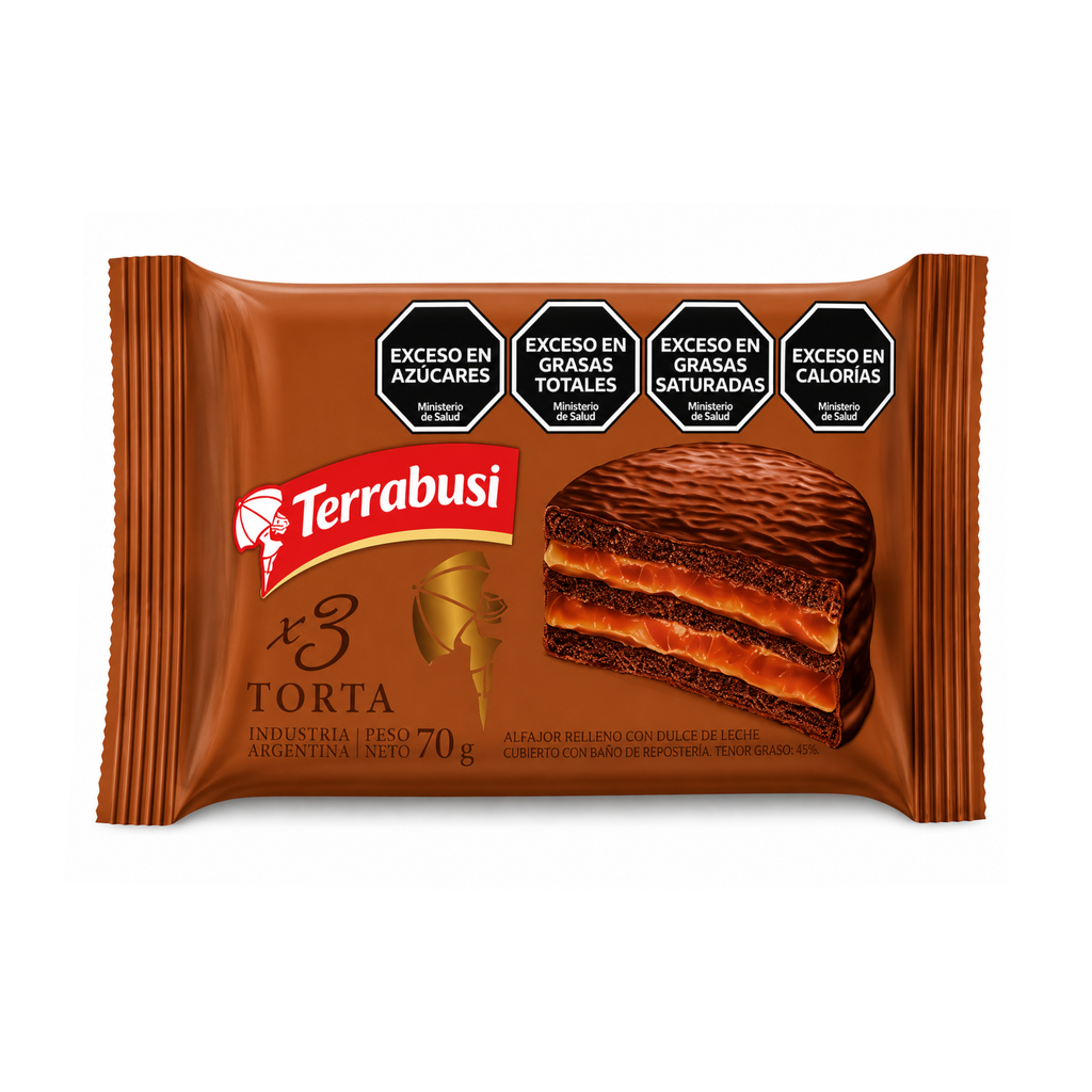 ALFAJOR TERRABUSI TORTA TRIPLE X 70 G