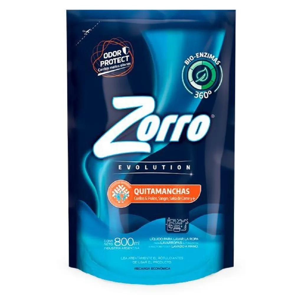 DET. LIQ. ZORRO EVOL FRA DUR DP X 800 ML