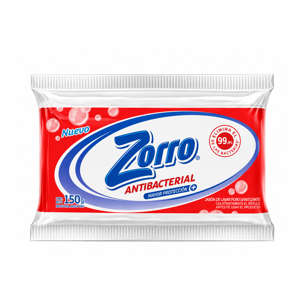 JABON ANTIBACTERIAL ZORRO X 150 G