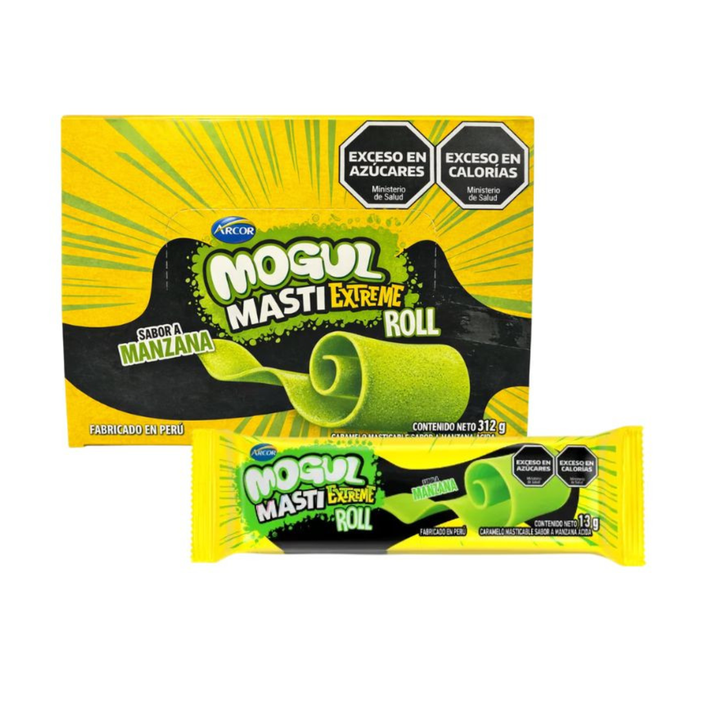 CARAMELO MOGUL MASTI EXTREME ROLL MANZANA X 24 U