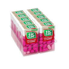 TIC TAC FRUTILLA & CREMA X 12