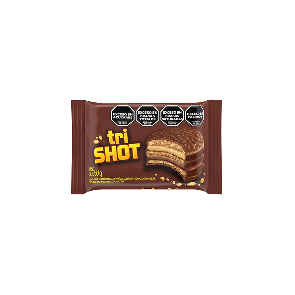 ALFAJOR TRI SHOT BLANCO X 60GS.
