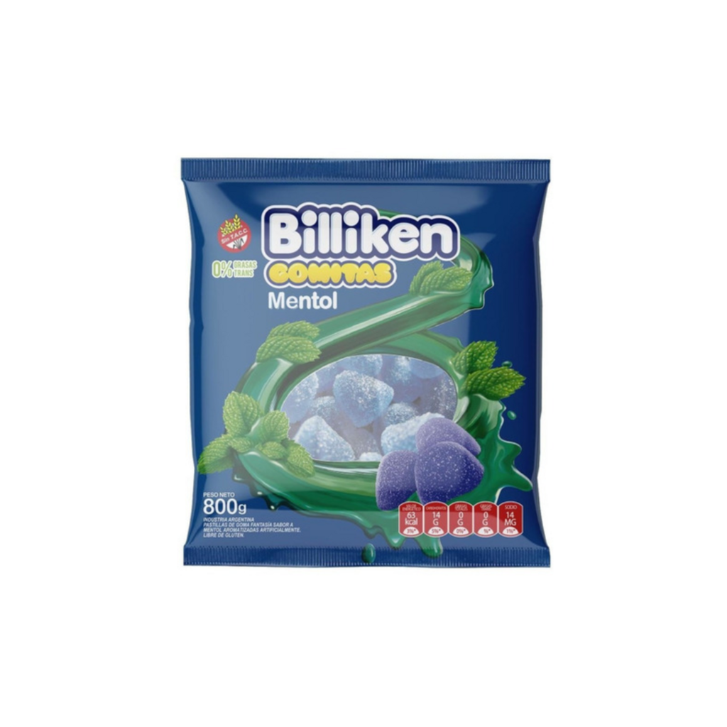 GOMITAS BILLIKEN MENTOL X800G