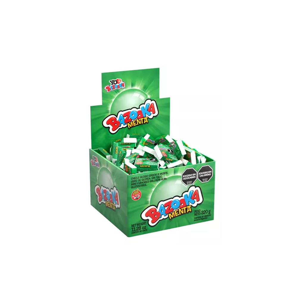 CHICLE BAZZOKA MENTA  X80UNI