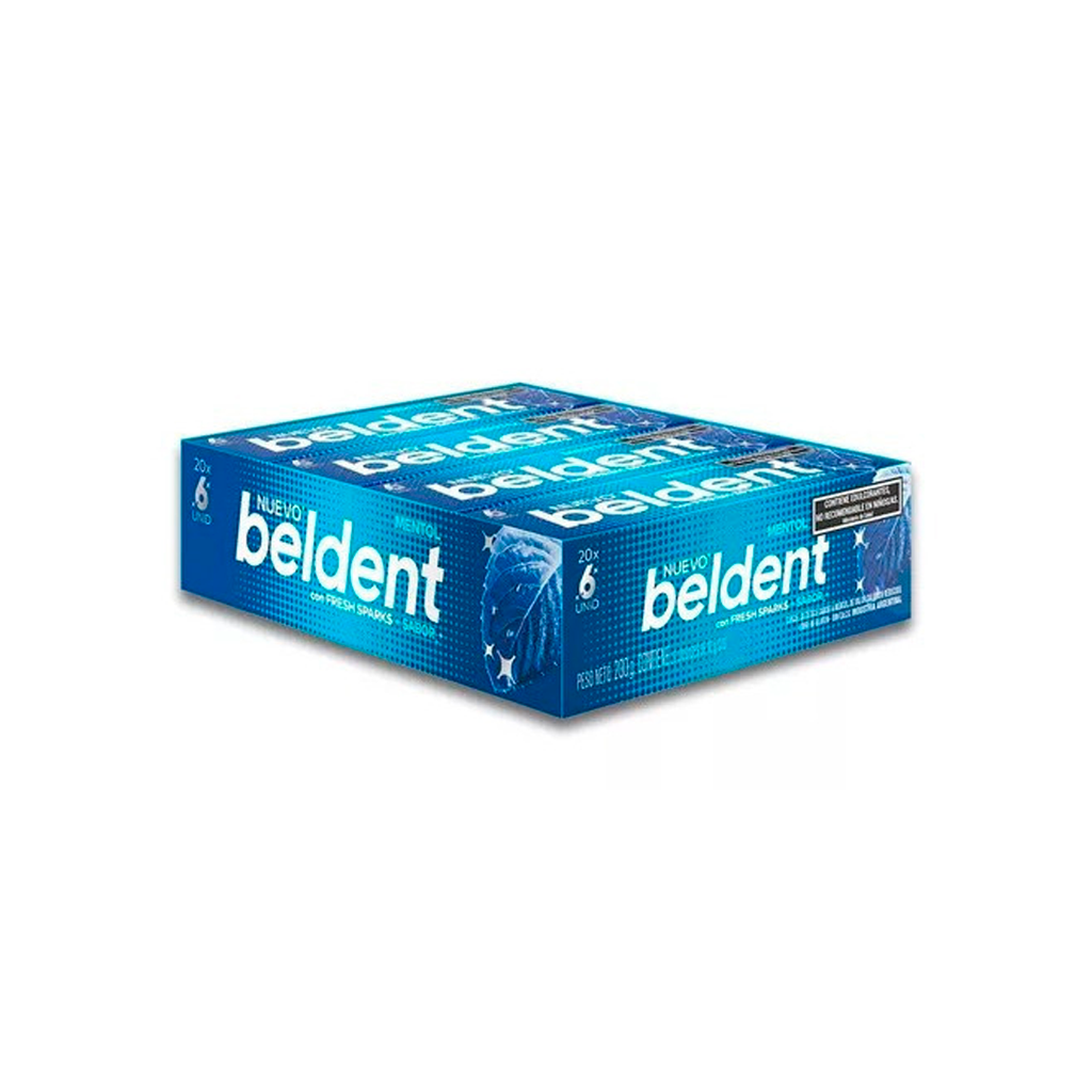 CHICLE BELDENT MENTOL X 20U.