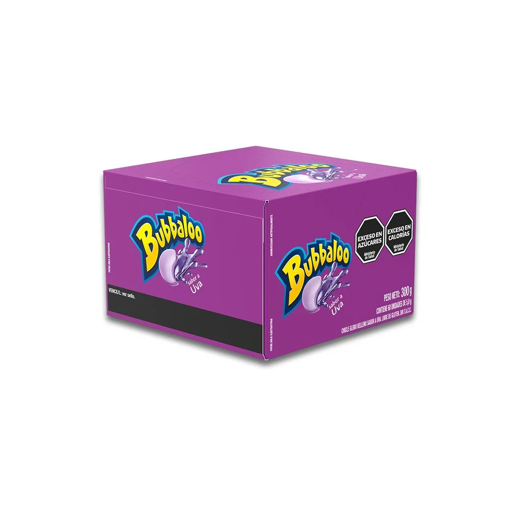 CHICLE BUBALOO UVA X 60U.