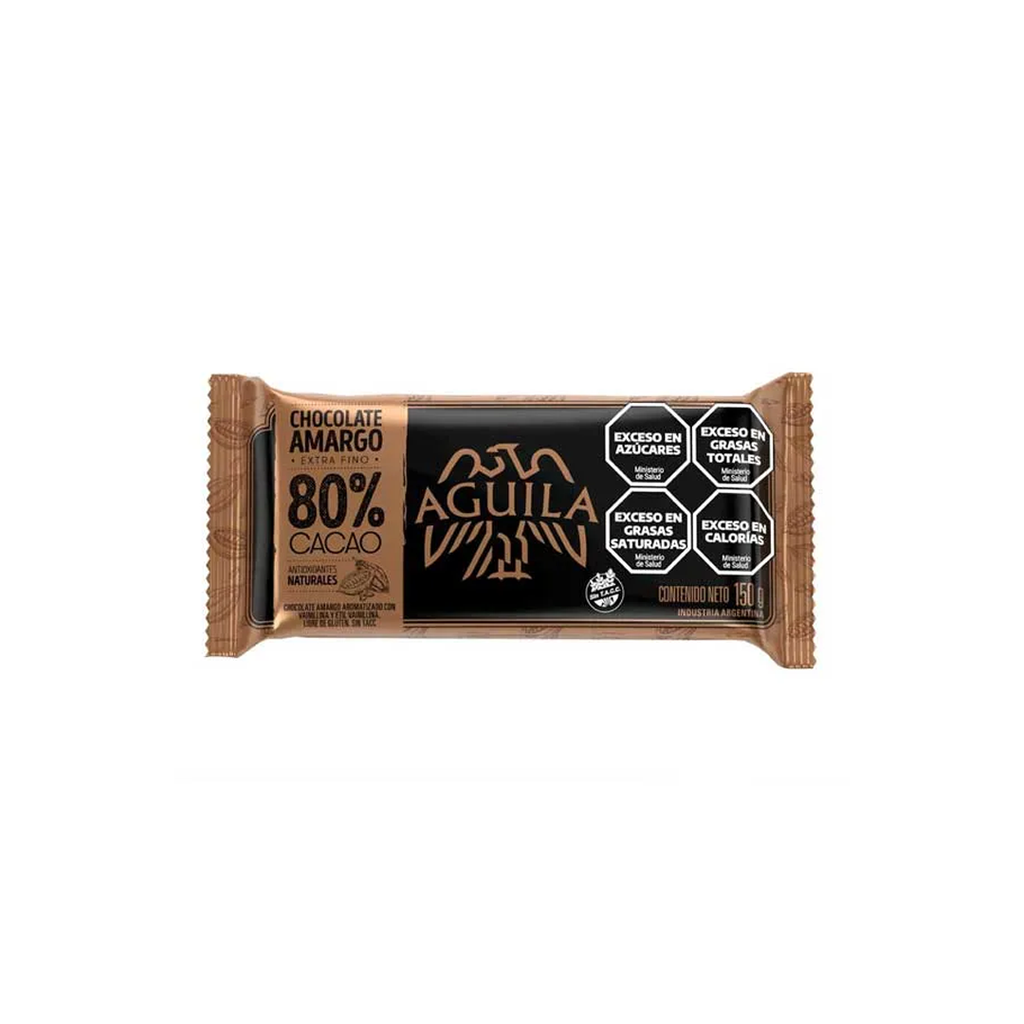 CHOC.AGUILA TAZA 80% CACAO X 150G