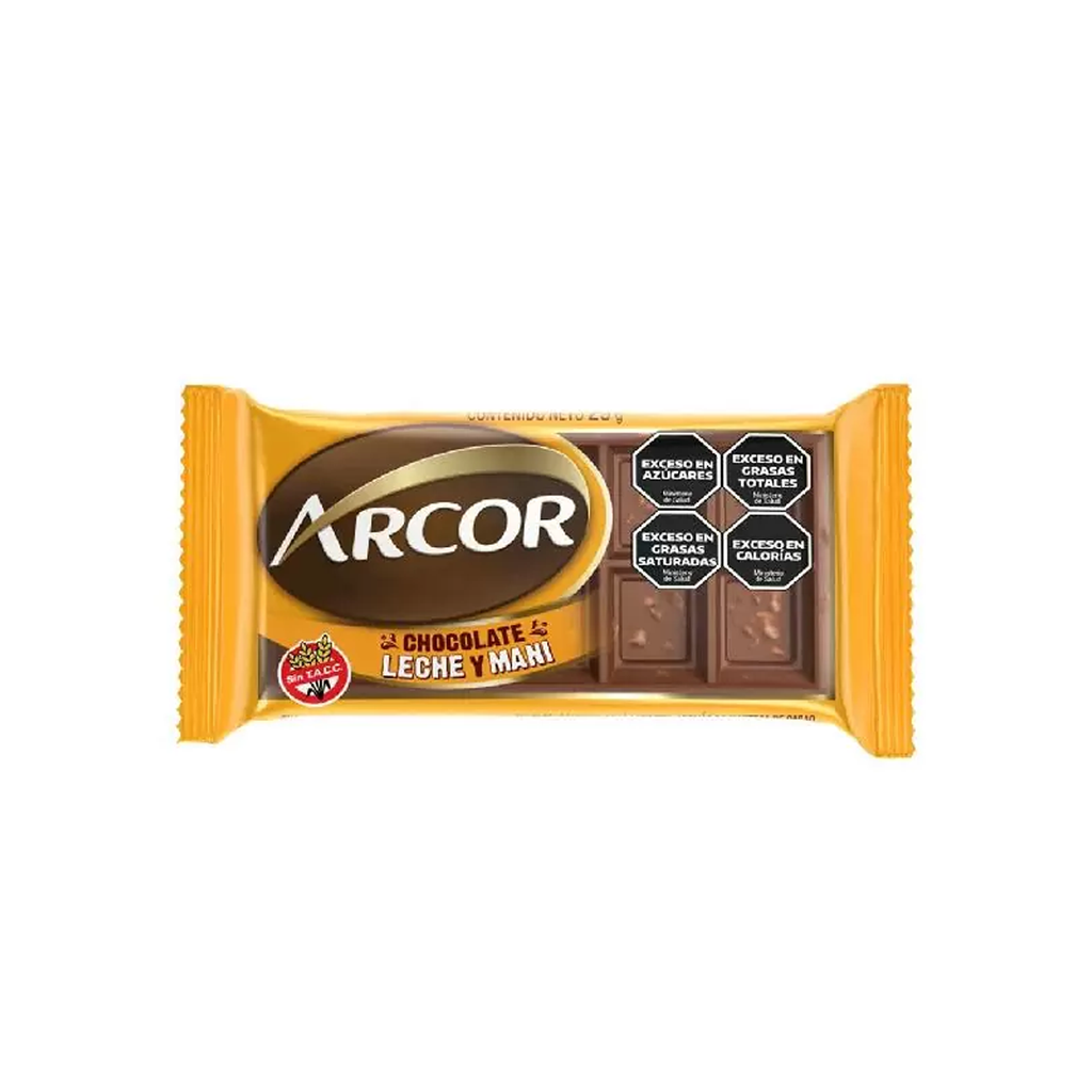 CHOC.ARCOR LECHE Y MANI X 25G