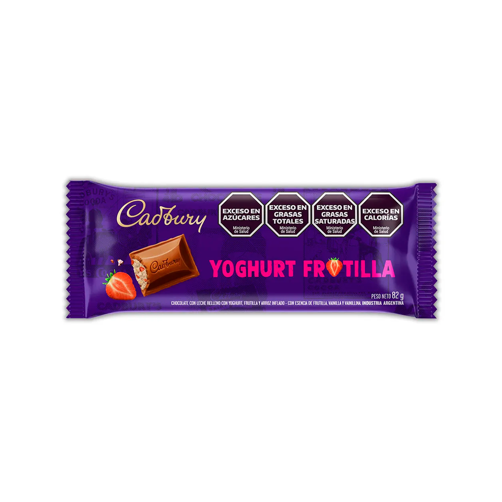 CHOC.CADBURY YOGHURT FRUTILLA  X 82GS.