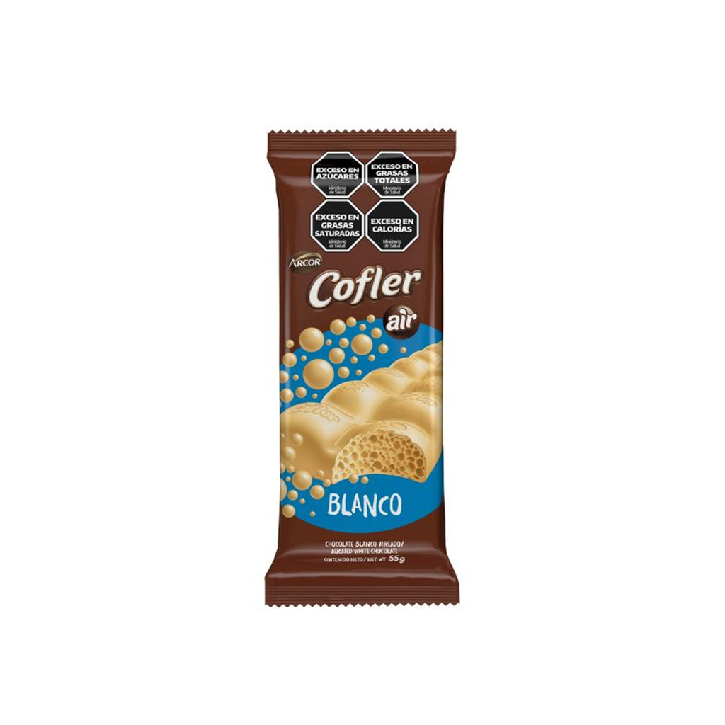 CHOC.COFLER BLANCO AIREADO X 55GS.