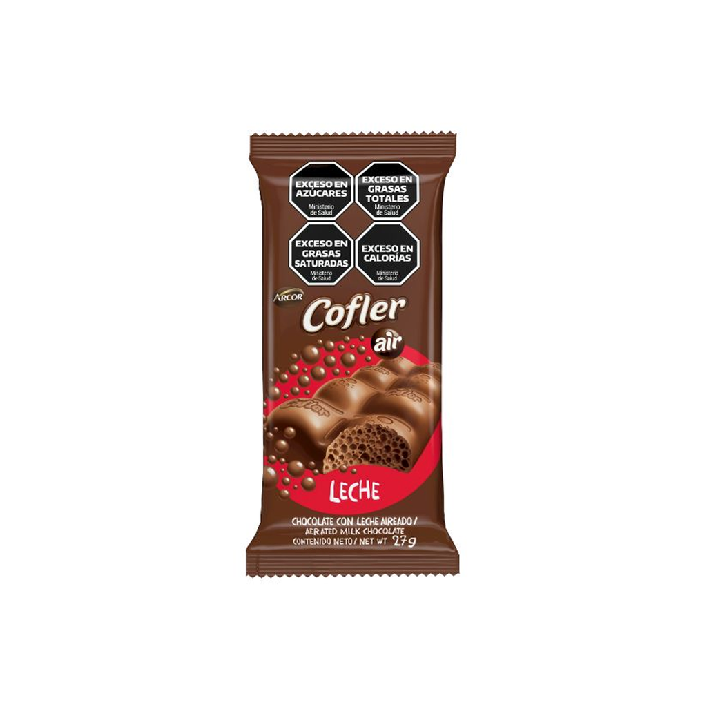 CHOCOLATE COFLER AIREADO LECHE X 27GS.
