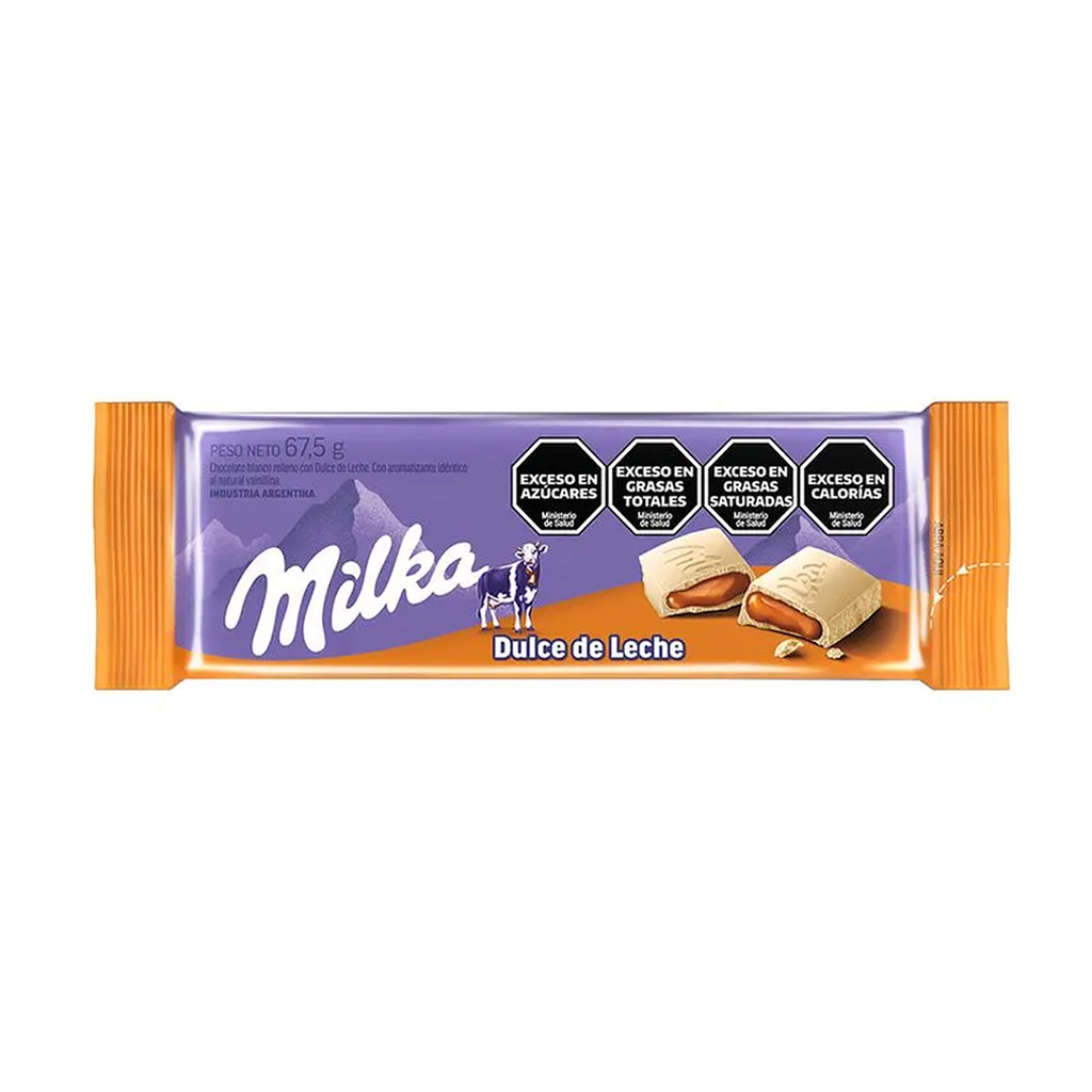 CHOC.MILKA D.DE LECHE BCO.X 67.5G