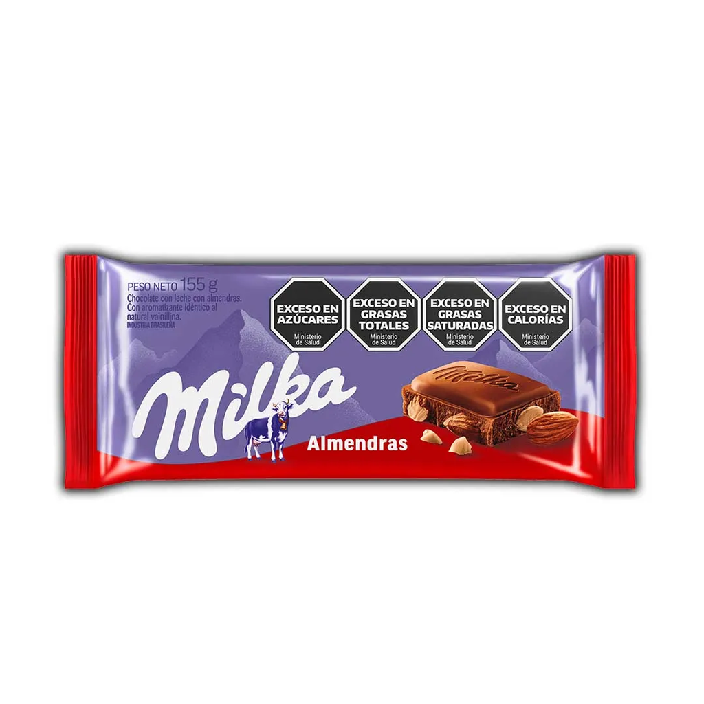 CHOC. MILKA ALMENDRA X 155 G