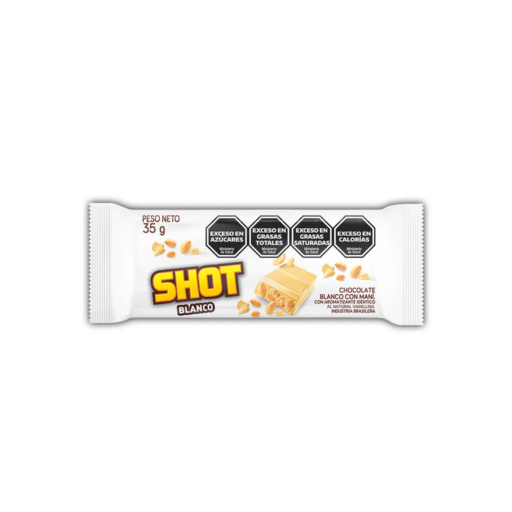 CHOCOLATE SHOT BLANCO  X 35 GS.