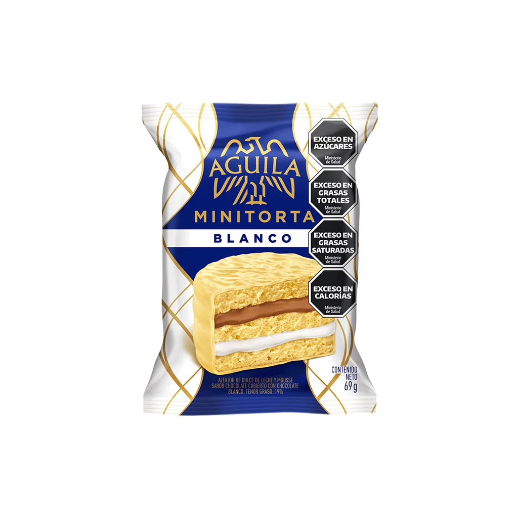 ALFAJOR AGUILA MINITORTA BCO X 69G