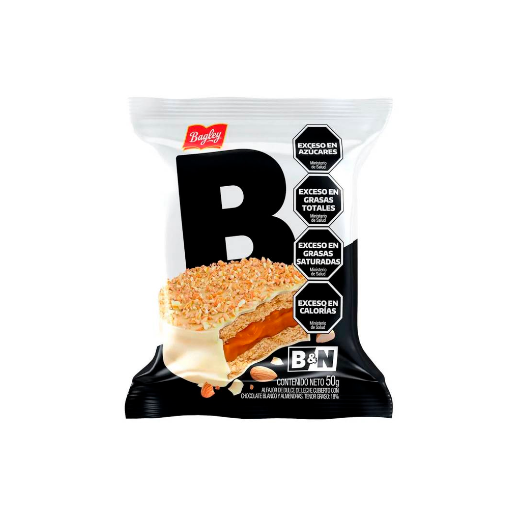 ALFAJOR BAGLEY B&N BLANCO X50G