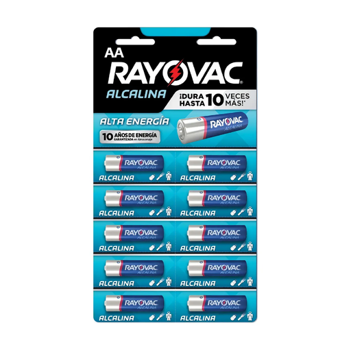 [19100] PILAS RAYOVAC ALCALINA AA 20 U X 2 PACK