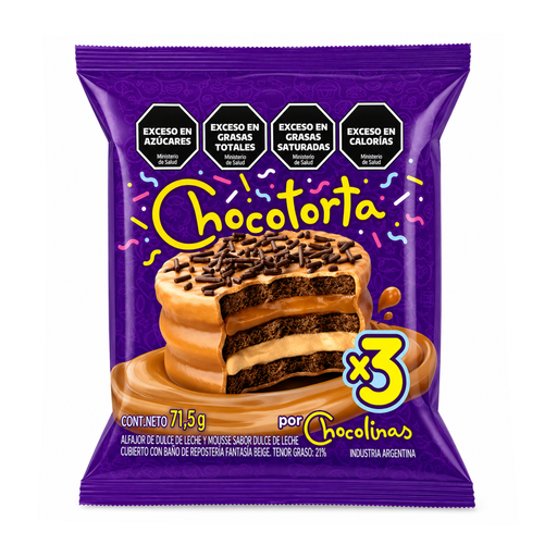 [15007] ALFAJOR CHOCOTORTA TRIPLE X 71 G
