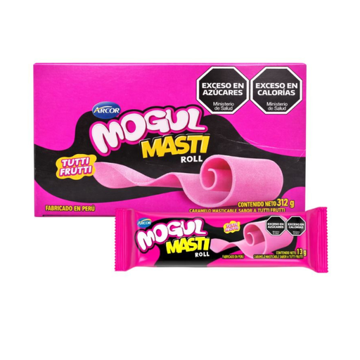 [15112] CARAMELO MOGUL MASTI ROLL TUTTI FRUTTI X 24 U