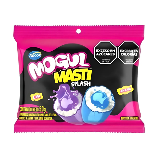 [15075] CARAMELO MASTIC MOGUL SPLASH UVA Y ANANÁ X 10 U