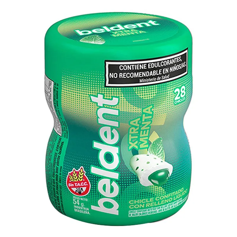 [1800] CHICLE BELDENT XTRA  MENTA  6X54G
