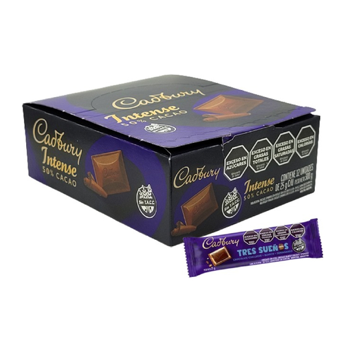 [85800] CHOC.CADBURY INTENSE 50% CACAO  X 12 U