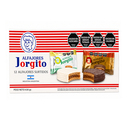 [13390] ALFAJORES JORGITO MIXTOS CAJA X 12 U