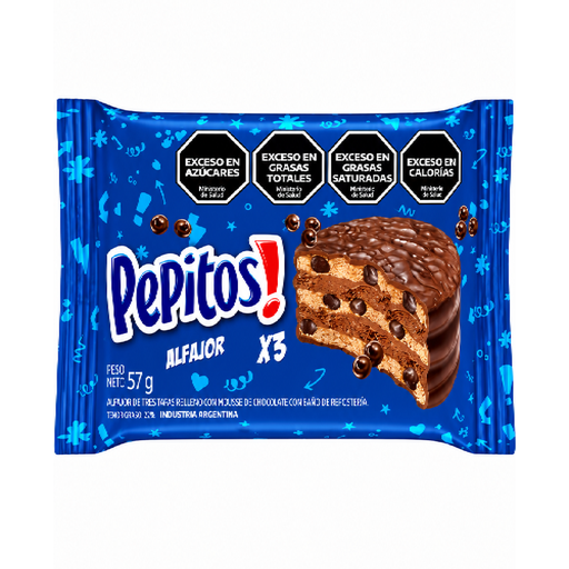 [4057] ALFAJOR TRIPLE PEPITOS X 57 G