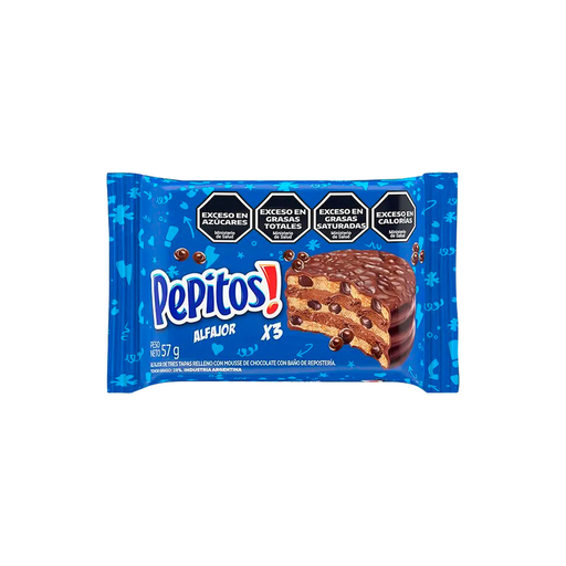 [4057] ALFAJOR TRIPLE PEPITOS X 57GS.