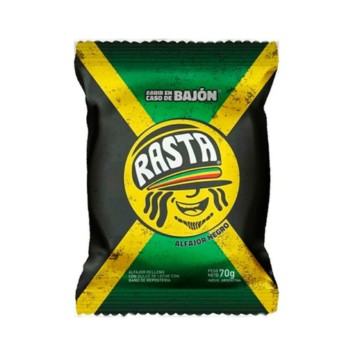 [43395] ALFAJOR RASTA NEGRO X70G